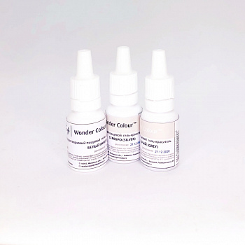 Краситель пищевой гелевый Tulip Wonder Colour | 15 мл. Белый и Серый Краситель пищевой гелевый Tulip Wonder Colour | 15 мл. Белый и Серый