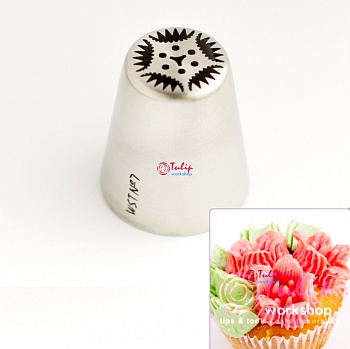 Насадка Тюльпан №7 Бархатная | L размер (Russian Tulip Nozzle #7 Velvet | L size | by Tulip Workshop)