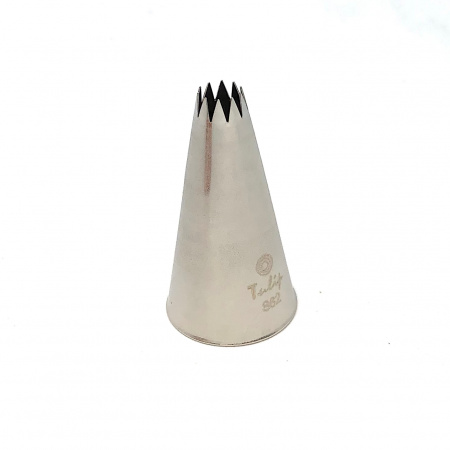 Кондитерская насадка 862 Tulip открытая звезда, Французская трубочка д.7 мм, 10 лучей Кондитерская насадка 862 Tulip открытая звезда, Французская трубочка д.7 мм, 10 лучей