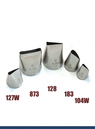 Кондитерские насадки Зефирные лепестки №104W, 127W, 183, 128, 873 Tulip™ | набор 5 шт Кондитерские насадки Зефирные лепестки №104W, 127W, 183, 128, 873 Tulip™ | набор 5 шт