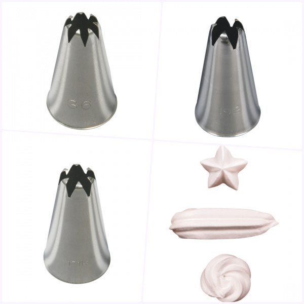Кондитерская насадка полузакрытая звезда №36K, 171K, 192K, 195К | малый размер Кондитерская насадка полузакрытая звезда №36K, 171K, 192K, 195К | малый размер