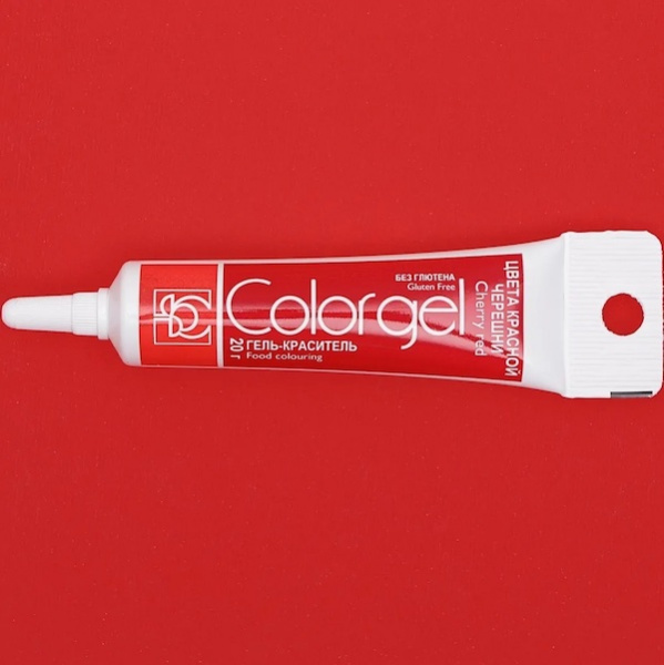 Краситель пищевой гелевый Colorgel: Cherry Red (Вишнёвый Красный)| 20-100 гр Краситель пищевой гелевый Colorgel: Cherry Red (Вишнёвый Красный)| 20-100 гр