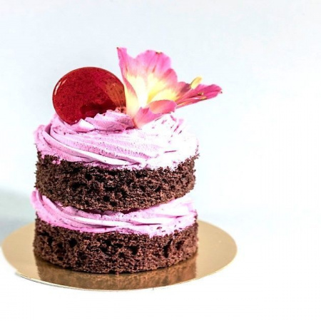 Подложка для пирожных Золото/Жемчуг 2х сторон. 0.8 мм, Ø 90 мм