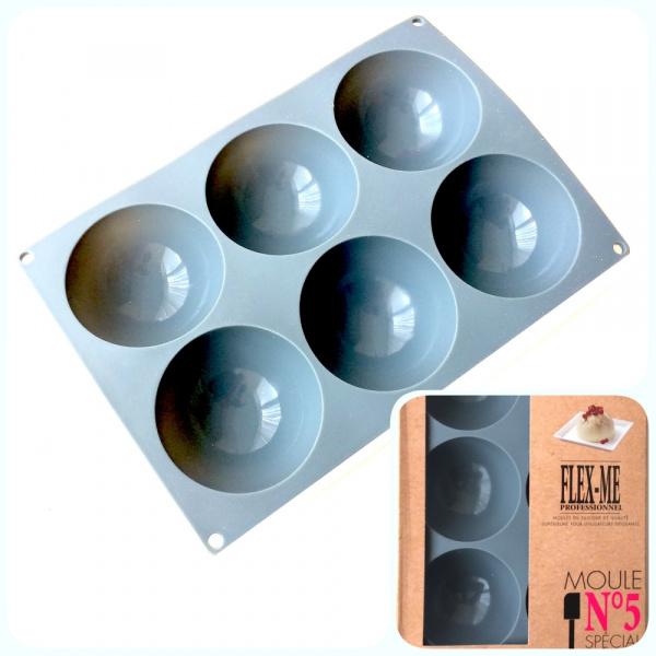 Силиконовая форма 3D для муссовых десертов | Сфера №5-6 фигур ∅80 мм