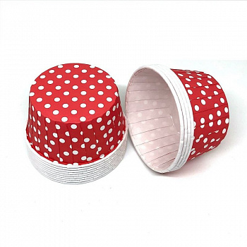Бумажная капсула усиленная для выпечки капкейков Ø низ 6, см верх 4 см | 100 шт с Печатью