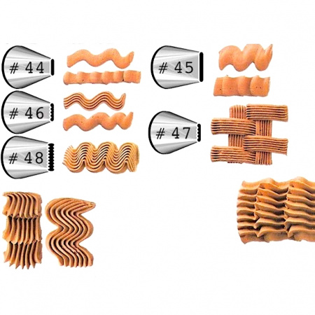 Кондитерская насадка лента №44 Tulip™ (Smooth Basketweave) Кондитерская насадка лента №44 Tulip™ (Smooth Basketweave)