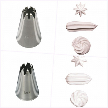 Кондитерская насадка полузакрытая звезда №826K, 853К | средний размер Кондитерская насадка полузакрытая звезда №826K, 853К | средний размер
