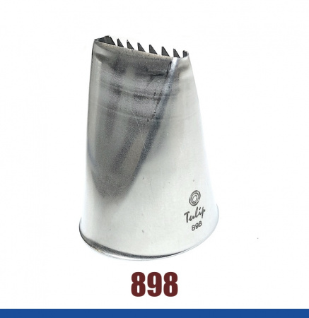 Кондитерская насадка 898 Tulip, прорезь 26 мм, большая лента с зубчиками Ribbon Basketweave Кондитерская насадка 898 Tulip, прорезь 26 мм, большая лента с зубчиками Ribbon Basketweave