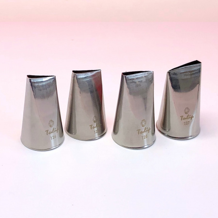 Набор кондитерских насадок 124, 125, 126, 127 Tulip™, 4 шт, лепесток розы прямой Набор кондитерских насадок 124, 125, 126, 127 Tulip™, 4 шт, лепесток розы прямой