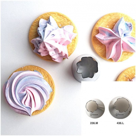 Насадка открытая звезда №236, 436 | Роза Твист (8 лучей) - Standard open star tip #236, 436 | Rose Twist | by Tulip Workshop Насадка открытая звезда №236, 436 | Роза Твист (8 лучей) - Standard open star tip #236, 436 | Rose Twist | by Tulip Workshop