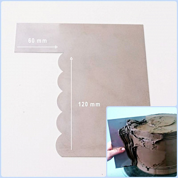 Шпатель №5 контроль крема 120*60 мм | Волнистый Шпатель №5 контроль крема 120*60 мм | Волнистый