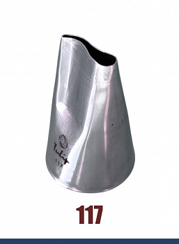 Кондитерская насадка 117 Tulip, Корея, прорезь 16 мм лепесток 2-й изогнутый Кондитерская насадка 117 Tulip, Корея, прорезь 16 мм лепесток 2-й изогнутый